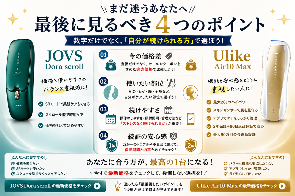 それでも迷ったら何を基準に選ぶ?