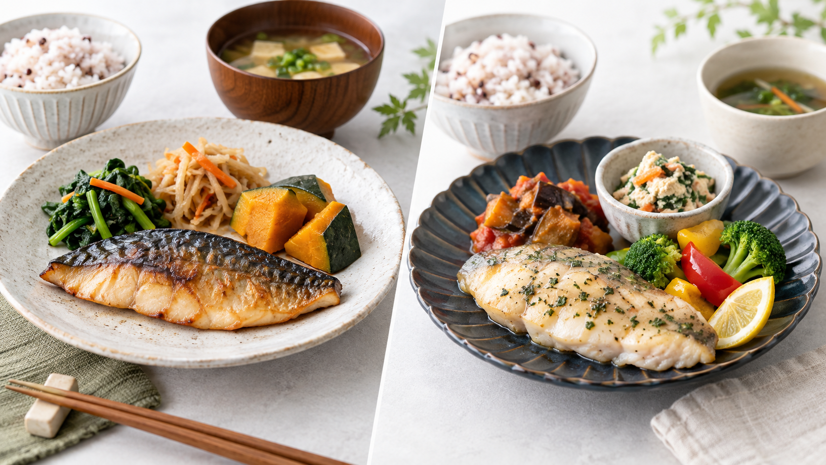 ウェルネスダイニングと食宅便の比較イメージ