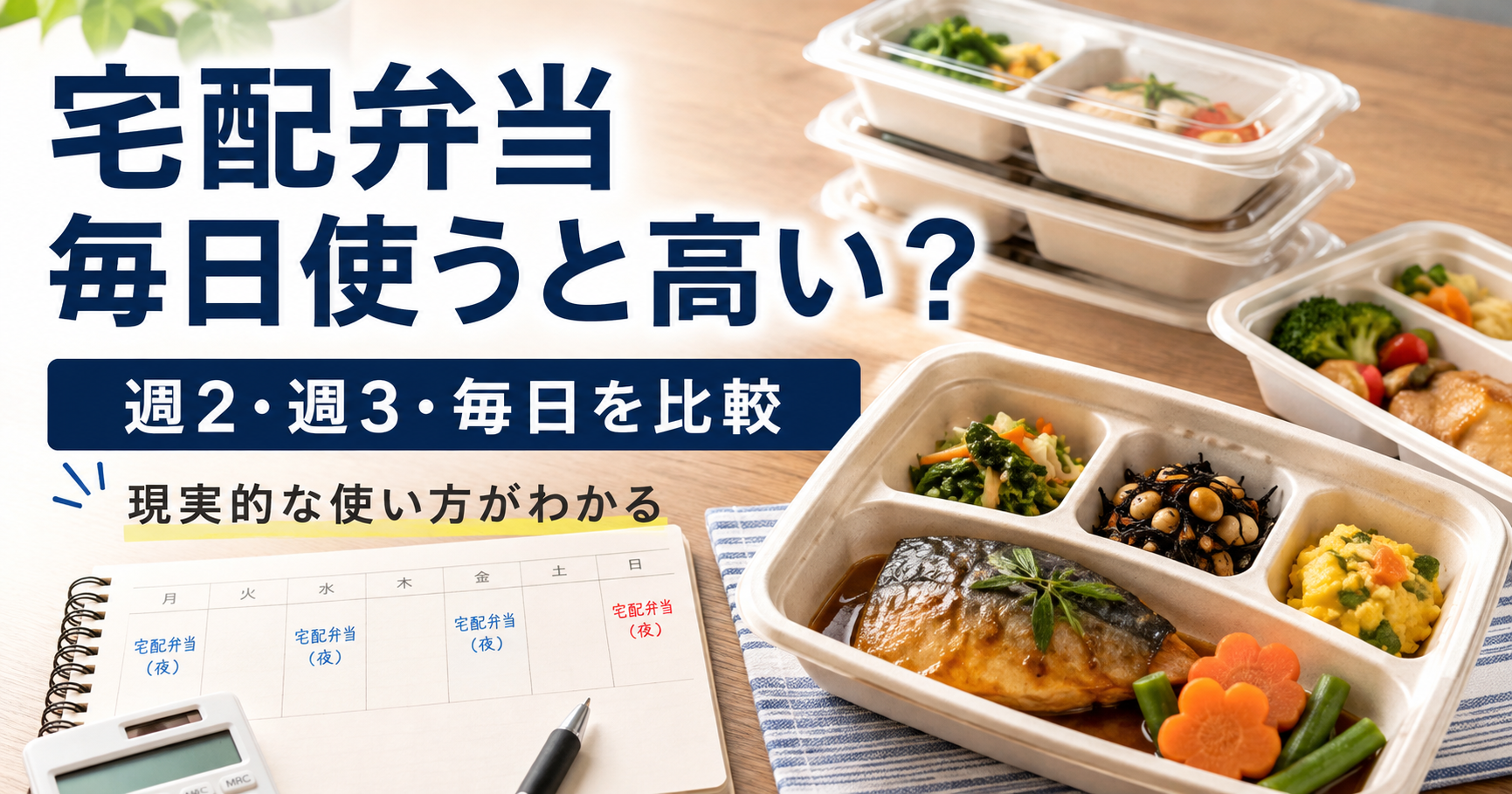 宅配弁当は毎日使うと高い？週何回が現実的か料金・食数から解説