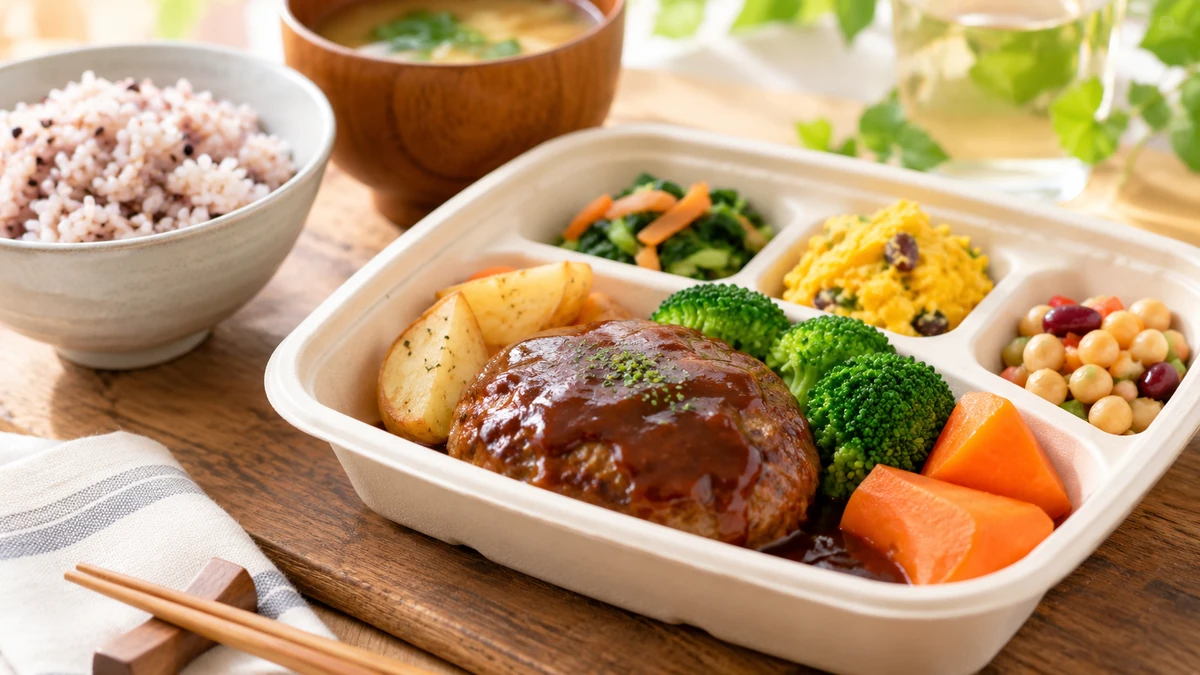主菜と副菜を組み合わせたヘルシーな宅配弁当