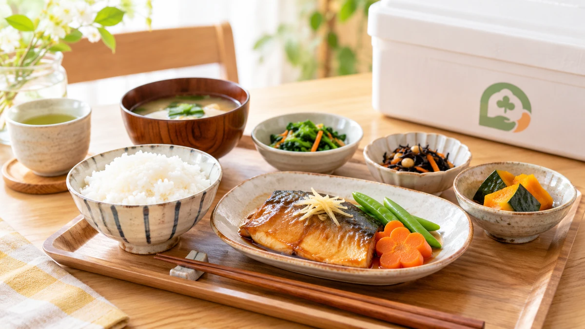 和食の主菜と副菜が並ぶ落ち着いた食卓